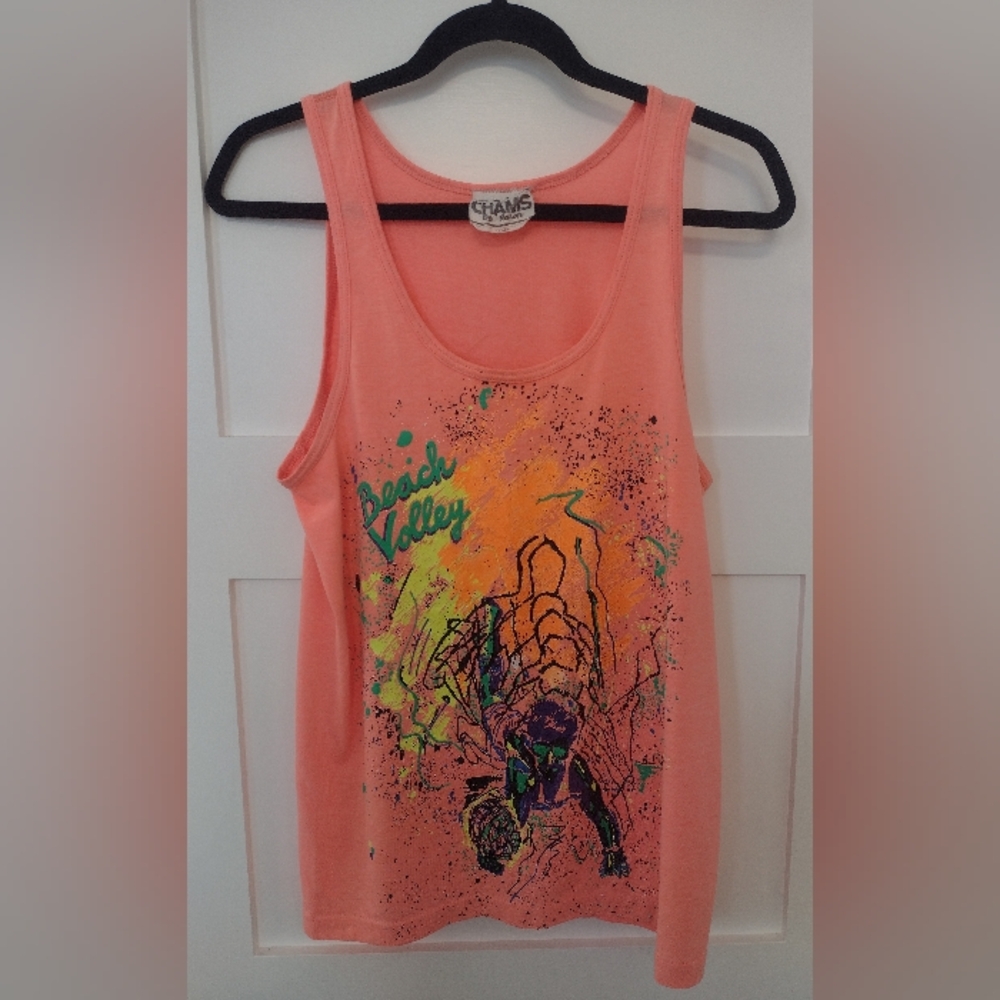 Chams De Baron 1980's Beach Volley Tank